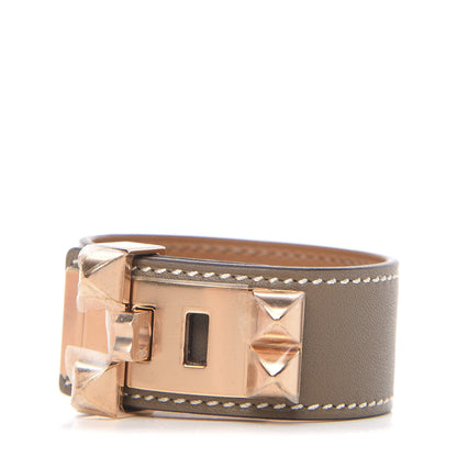 Hermes Swift Collier de Chien CDC 24 Bracelet T1 Etoupe 1 of 6