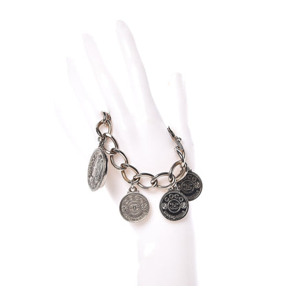 Chanel CC Medallion Bracelet Silver 2 of 5
