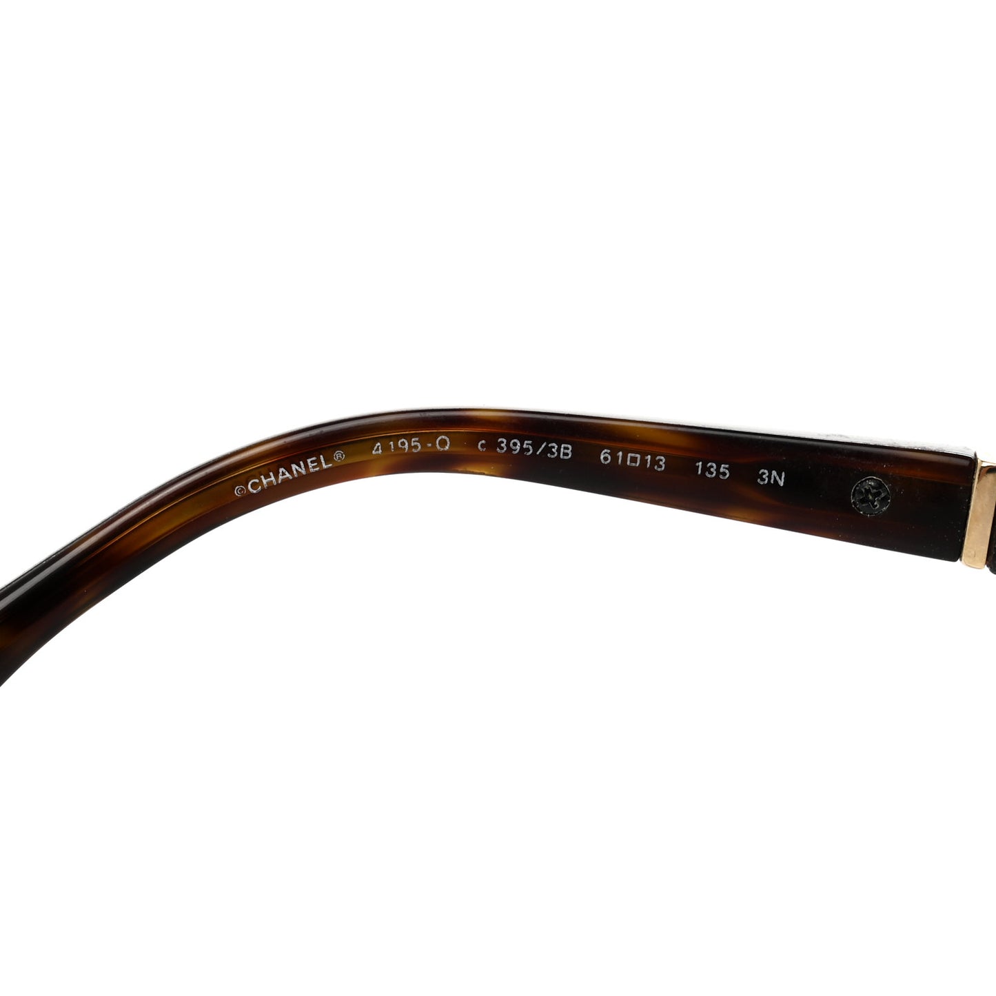 Lambskin Quilted CC Aviator Sunglasses 4195-Q Brown Gold