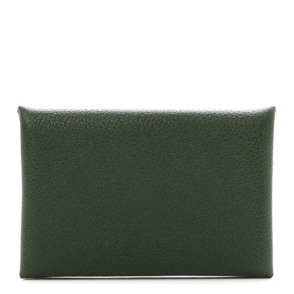 Hermes Evercolor Calvi Card Case Vert Anglais 1 of 6