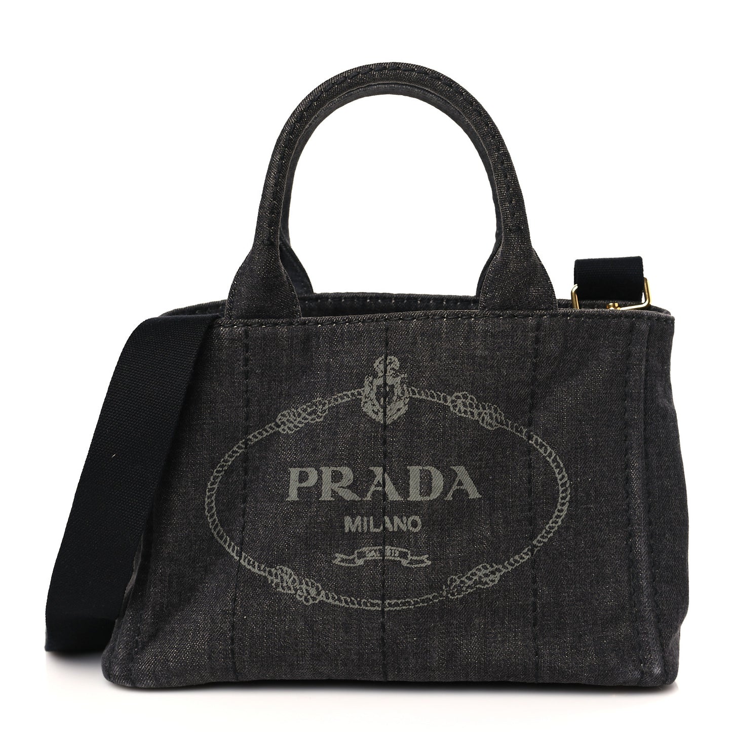 Denim Small Logo Tote Black
