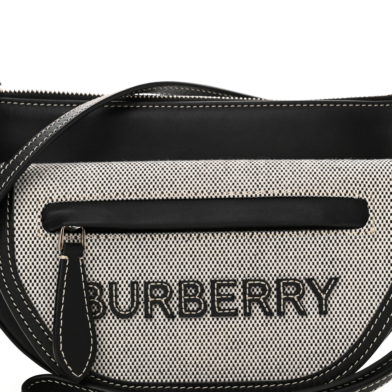 Burberry Canvas Horseferry Print Double Olympia Shoulder Bag Black 8 of 12