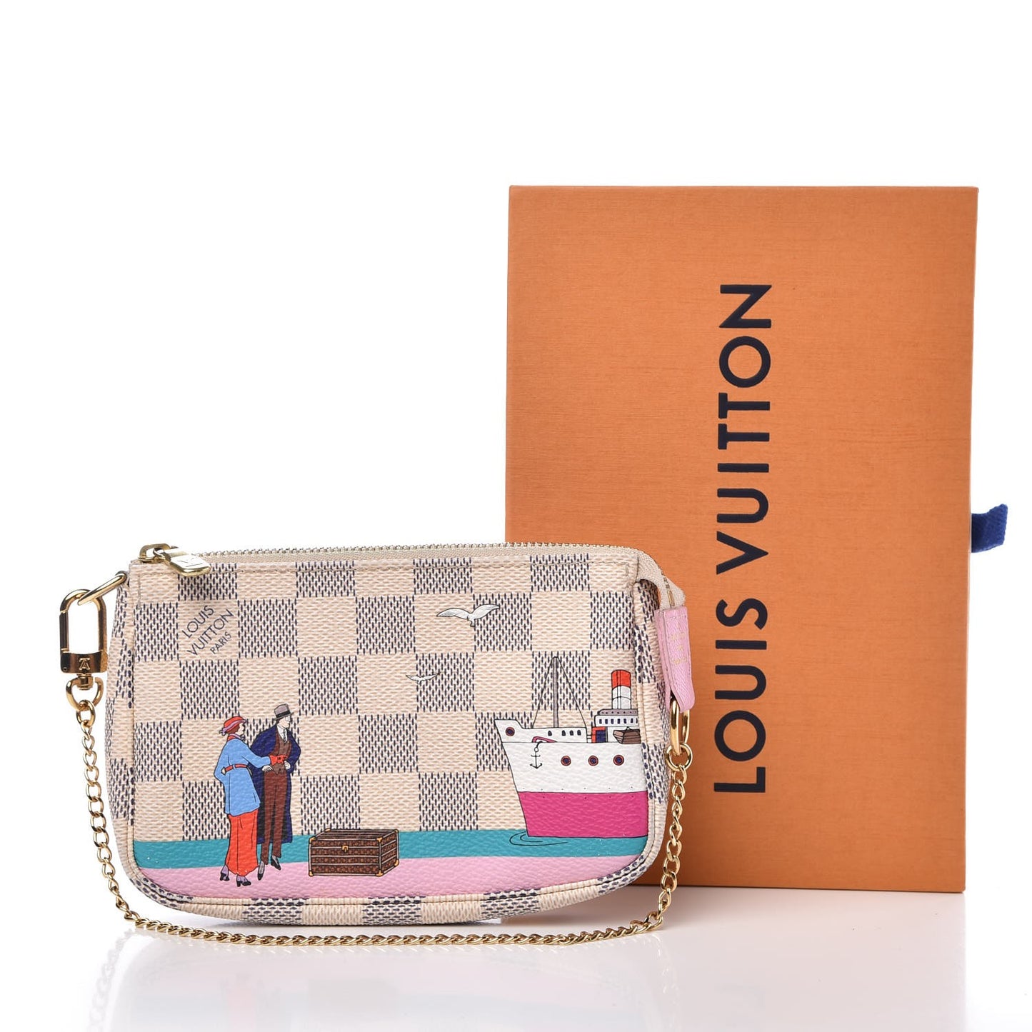 Damier Azur 2016 Christmas Animation Mini Pochette Accessories