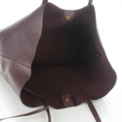 Saint Laurent Calfskin Large Shopping Tote Bordeaux 6 of 8