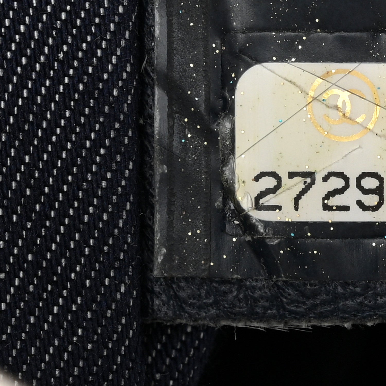 Chanel Mixed Fibers Lambskin Venise Biarritz Drawstring Bucket Bag Blue White 7 of 10