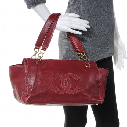 Chanel Leather CC Shoulder Bag Red 2 of 7