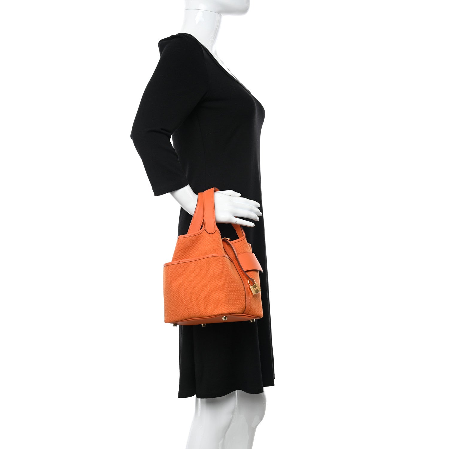 Hermes Toile Goeland Swift Cargo Picotin Lock 18 Orange 2 of 13