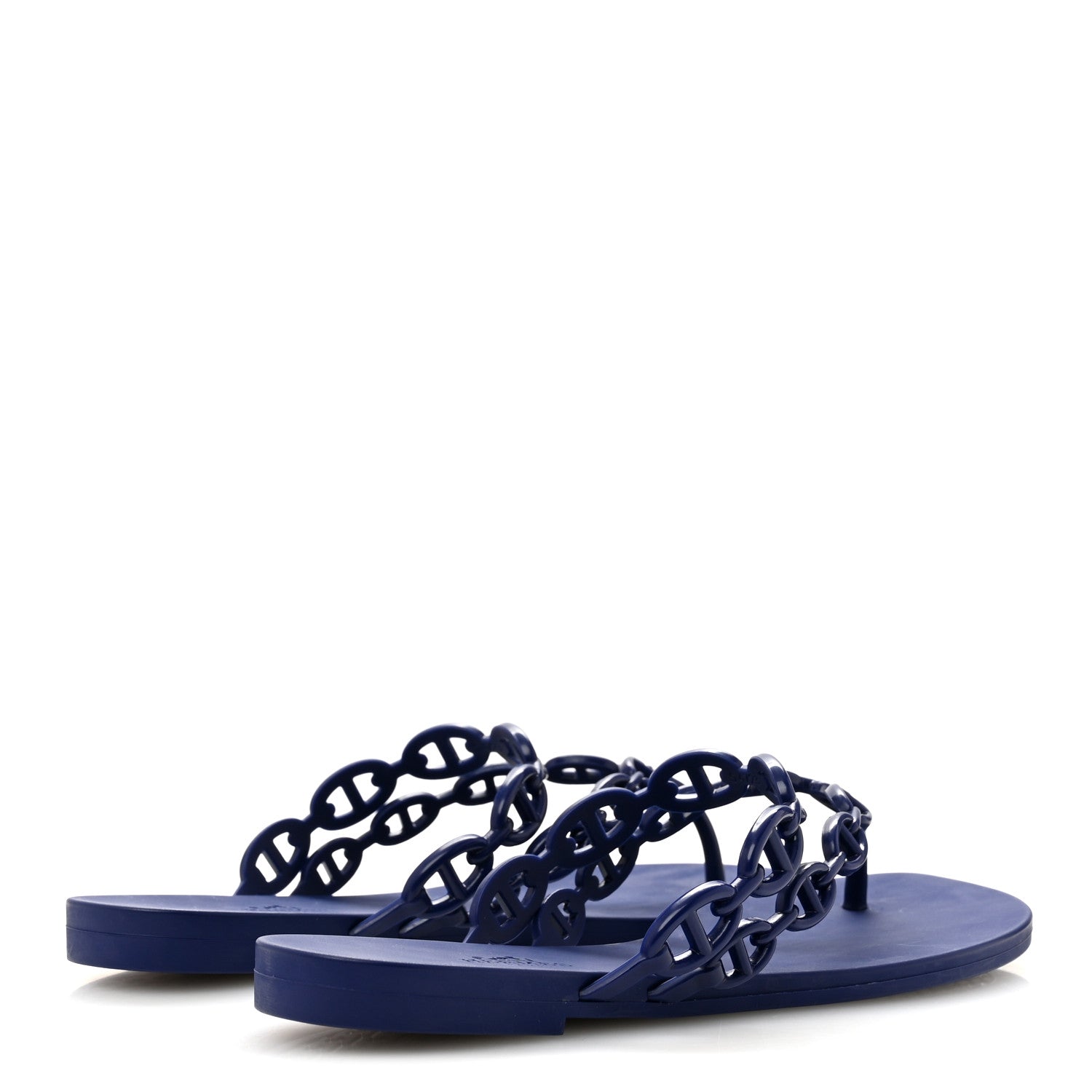 Hermes Rubber Chaine d'Ancre Island Sandals 38 Violet Iris 5 of 10