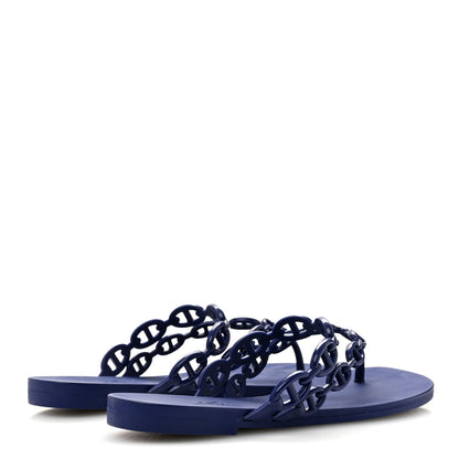 Hermes Rubber Chaine d'Ancre Island Sandals 38 Violet Iris 5 of 10