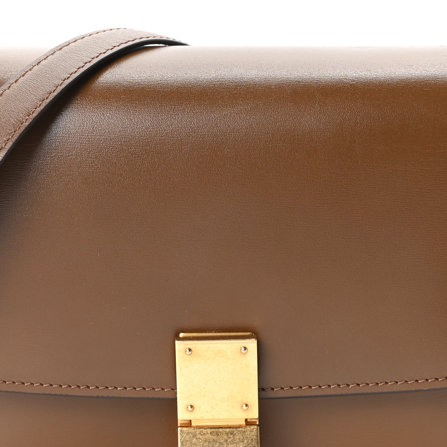 Celine Smooth Calfskin Small Classic Box Flap Bag Camel 8 of 10