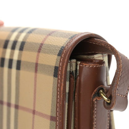 Burberry Haymarket Check Crossbody Messenger Bag Tan 13 of 13