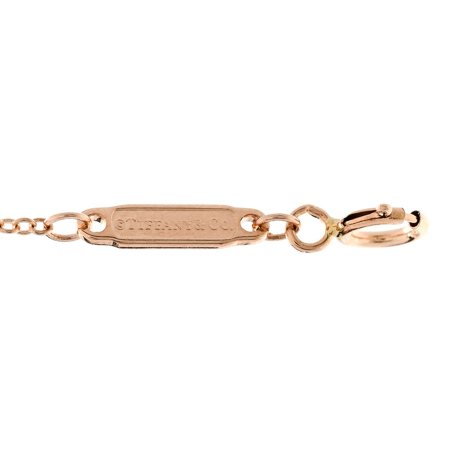 Tiffany 18K Rose Gold Mini T Smile Pendant Necklace 4 of 5