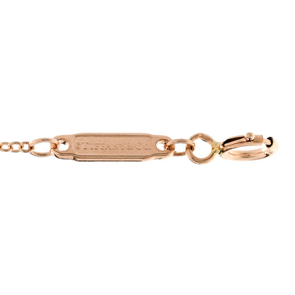 Tiffany 18K Rose Gold Mini T Smile Pendant Necklace 4 of 5