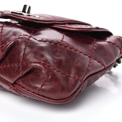 Chanel Caviar Aged Calfskin Mini Bubble Graphic Messenger Bag Dark Red 9 of 11