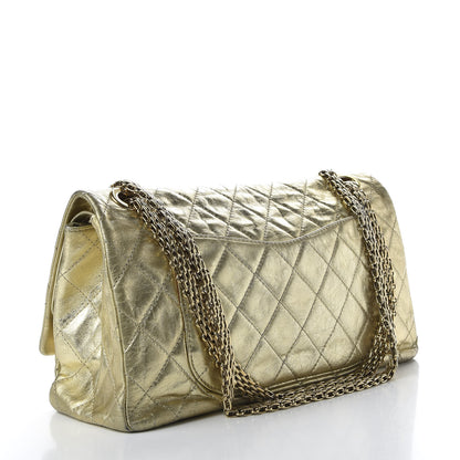 Chanel Metallic Aged Calfskin Quilted 2.55 Reissue 228 Flap Gold 3 of 10