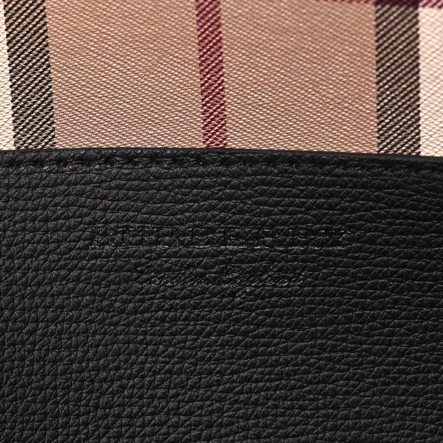 Grainy Calfskin Haymarket Colours Check Medium Zip Tote Black