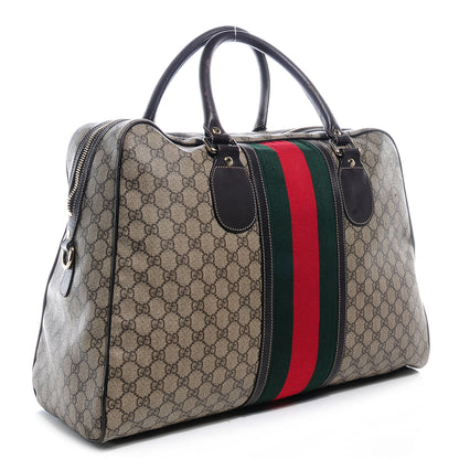 Gucci GG Plus Monogram Web Carry On Duffle Bag Ebony 3 of 9