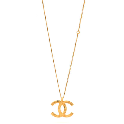 Chanel Metal CC Paris Button Necklace Gold 1 of 4