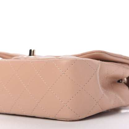 Chanel Lambskin Quilted Mini Rectangular Flap Beige 7 of 11