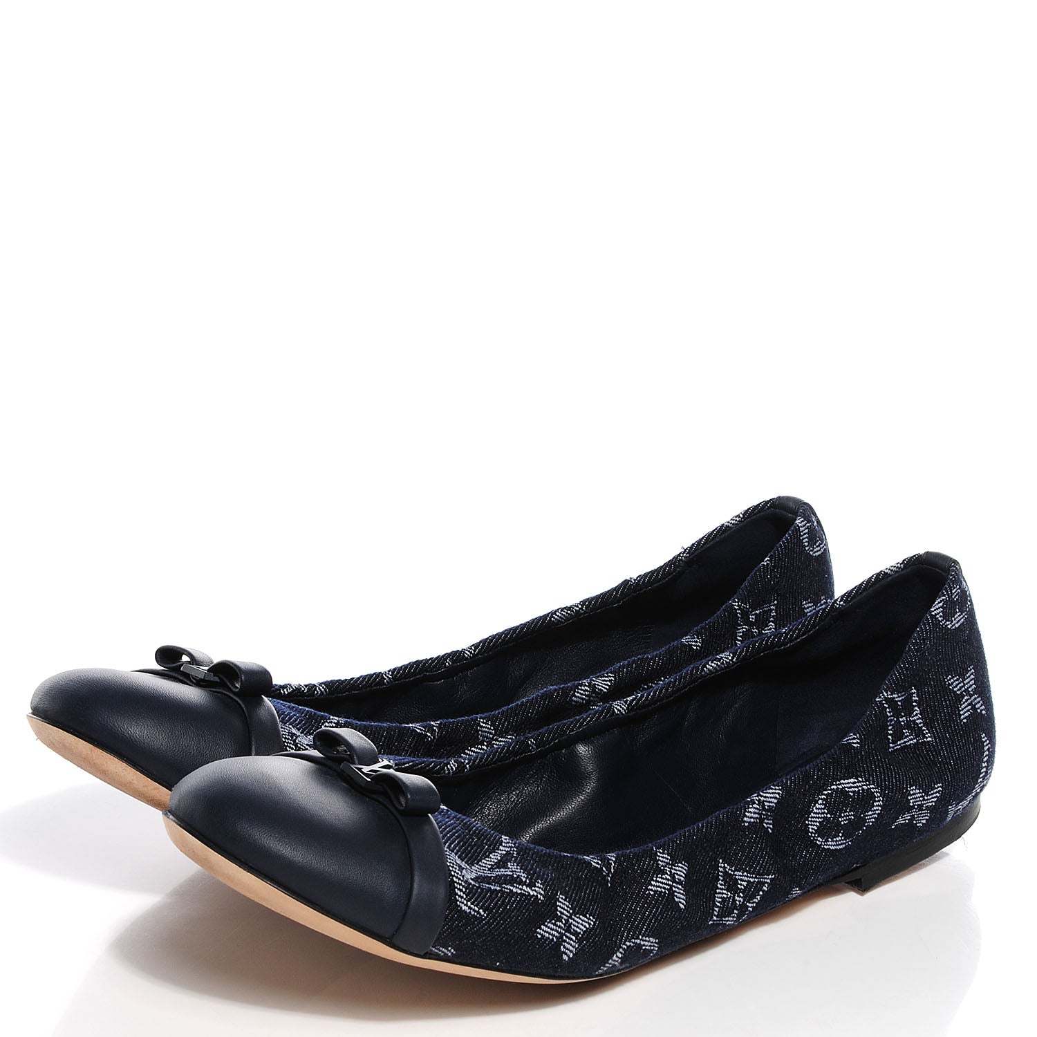 Louis Vuitton Monogram Denim Elba Ballerina Flats 40 US 10 3 of 7