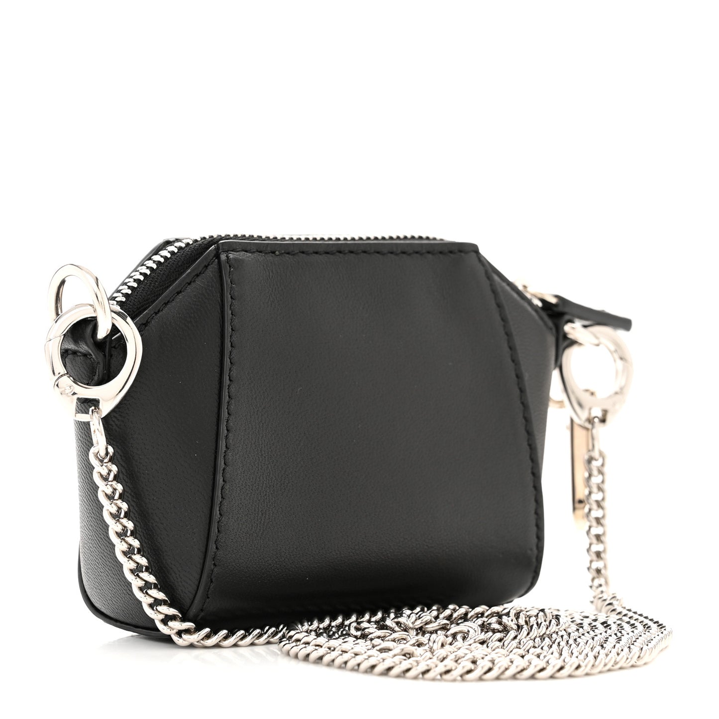 Lambskin Baby Antigona with Chain Black