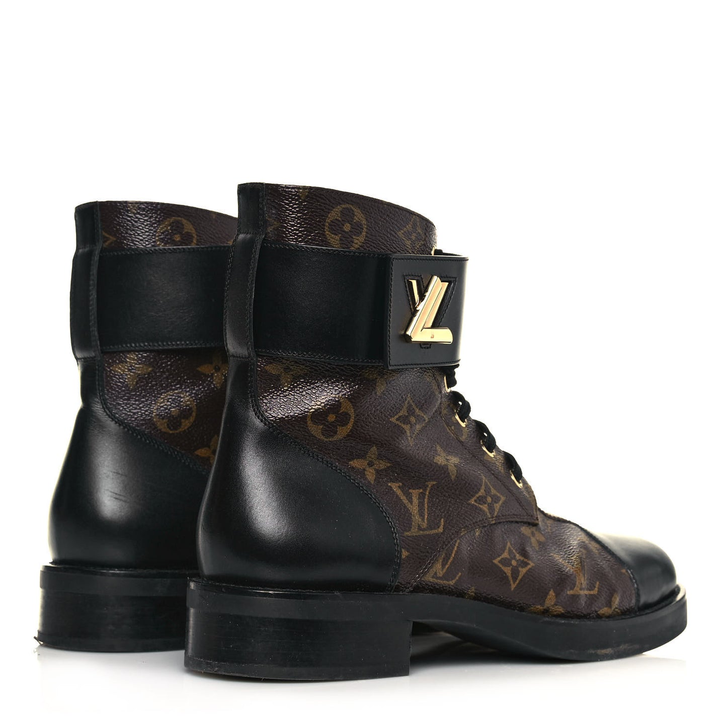 Monogram Calfskin Wonderland Flat Ranger Boots 40 Black