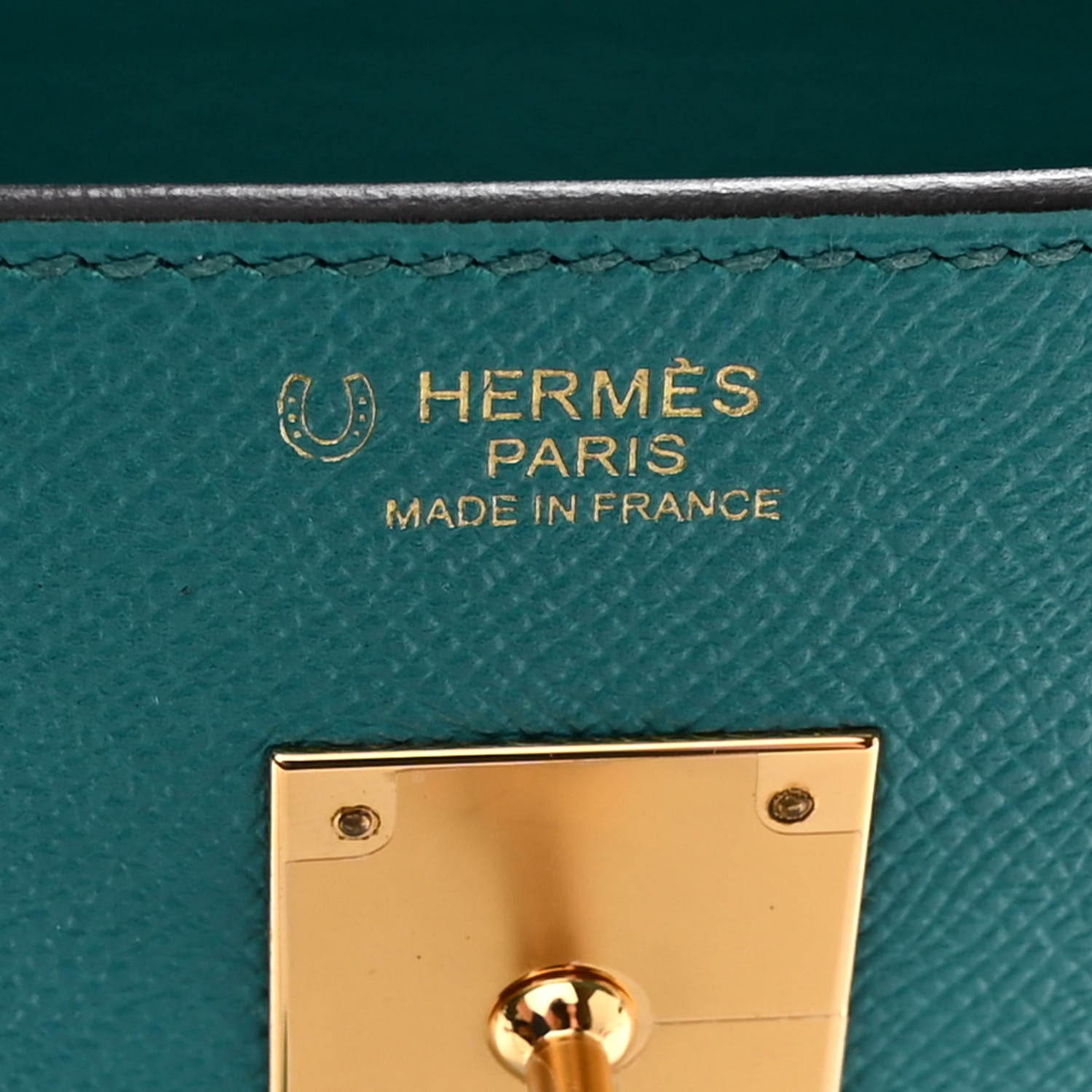 Hermes Epsom Horseshoe Birkin 30 Bleu Paon 6 of 13