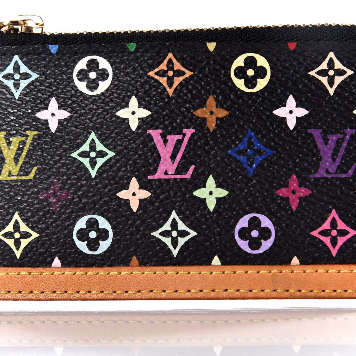 Monogram Multicolor Key Pouch Black