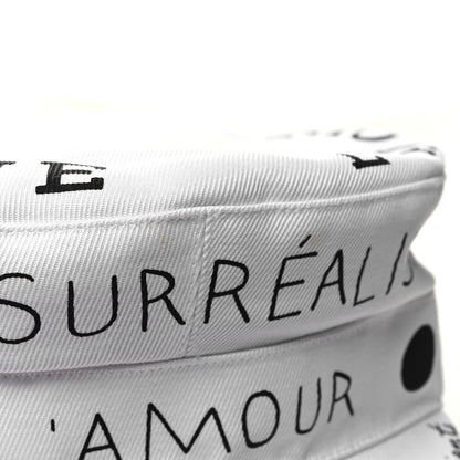 Christian Dior Canvas Printed Daydream Words Cap Hat 57 White 9 of 10