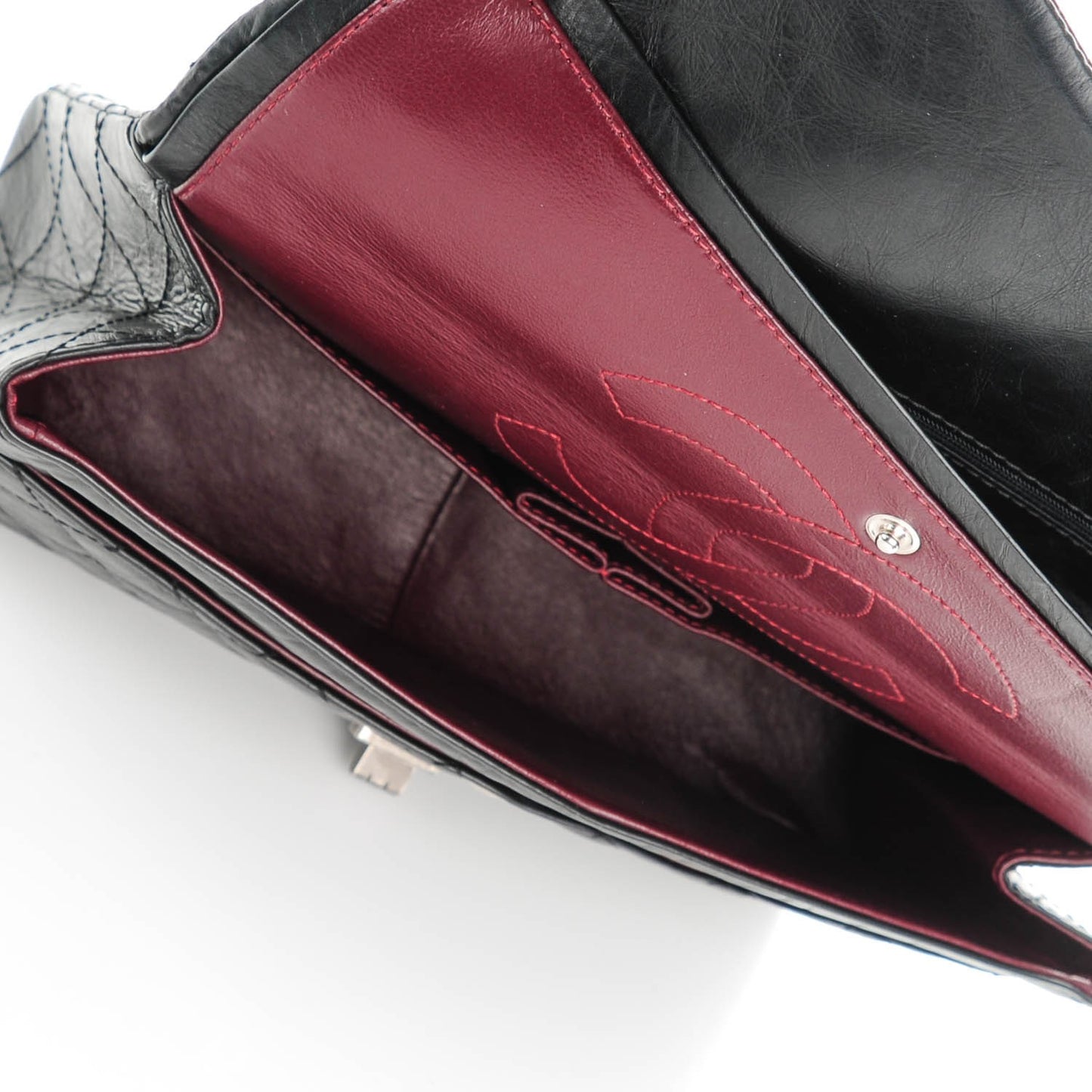 Aged Calfskin Quilted 2.55 Reissue 226 Flap Black