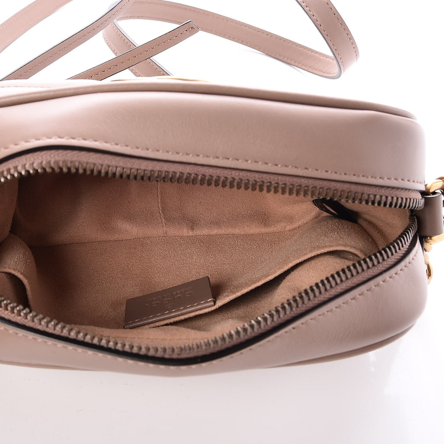 Calfskin Matelasse Mini GG Marmont Chain Shoulder Bag Nude