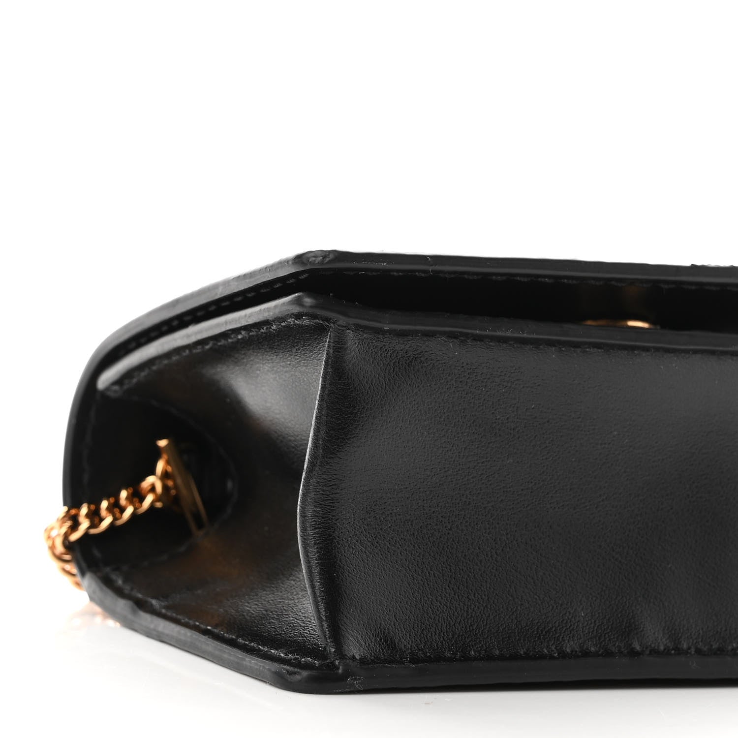 Versace Coated Canvas La Greca Signature Print Virtus Mini Chain Bag Black Caramel 7 of 7