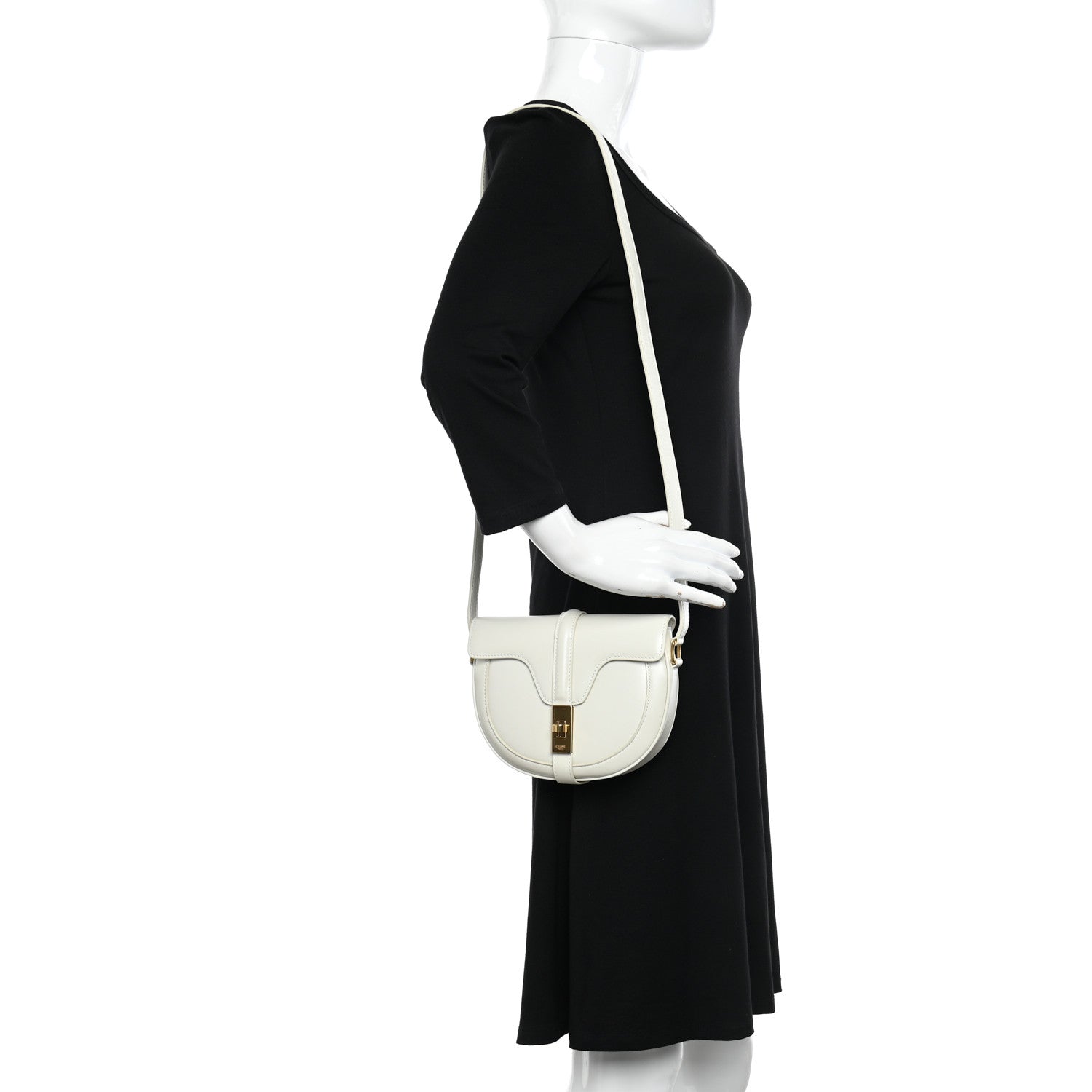Celine Satinated Calfskin Besace Small 16 White 2 of 11