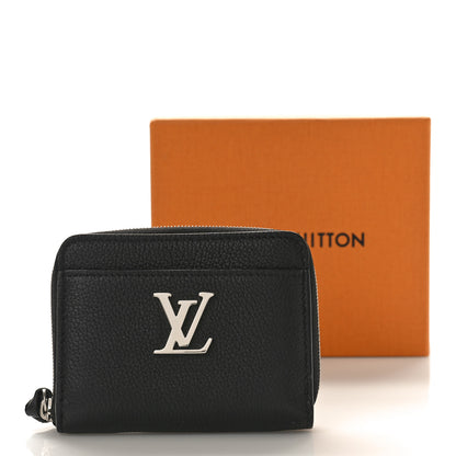 Louis Vuitton LOUIS VUITTON Calfskin Lockme Zippy Coin Purse Black 9 of 9