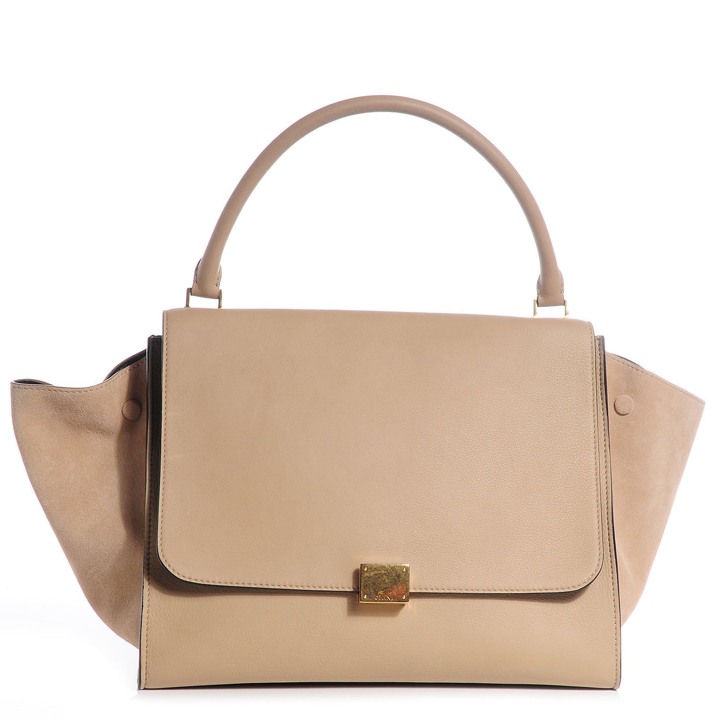 Calfskin and Suede Large Trapeze Dune