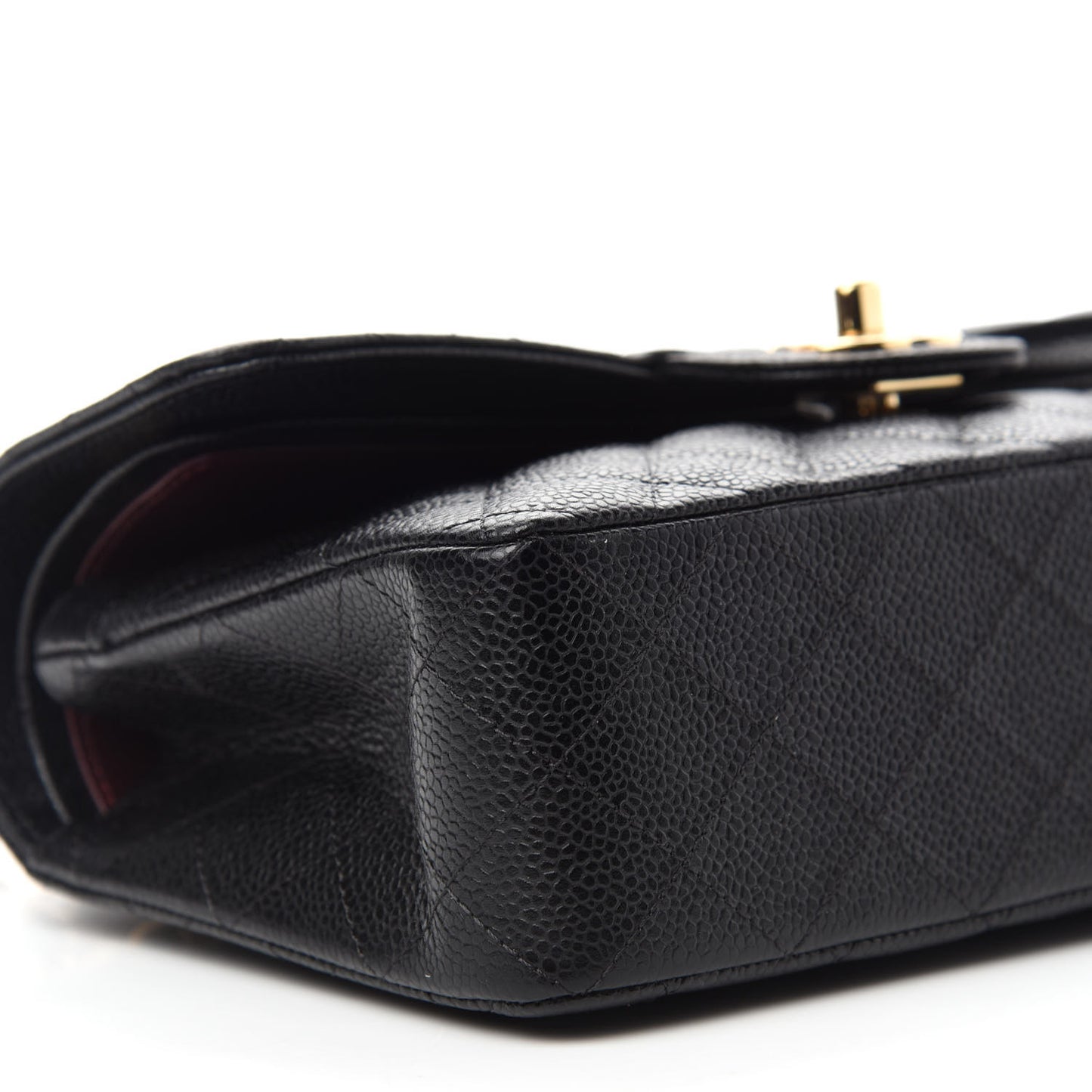 Caviar Quilted Small Double Flap Black