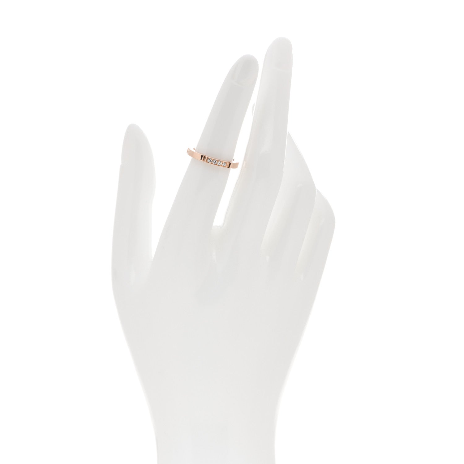 Cartier 18K Pink Gold Diamond Maillon Panthere Wedding Band Ring 49 4.75 2 of 6