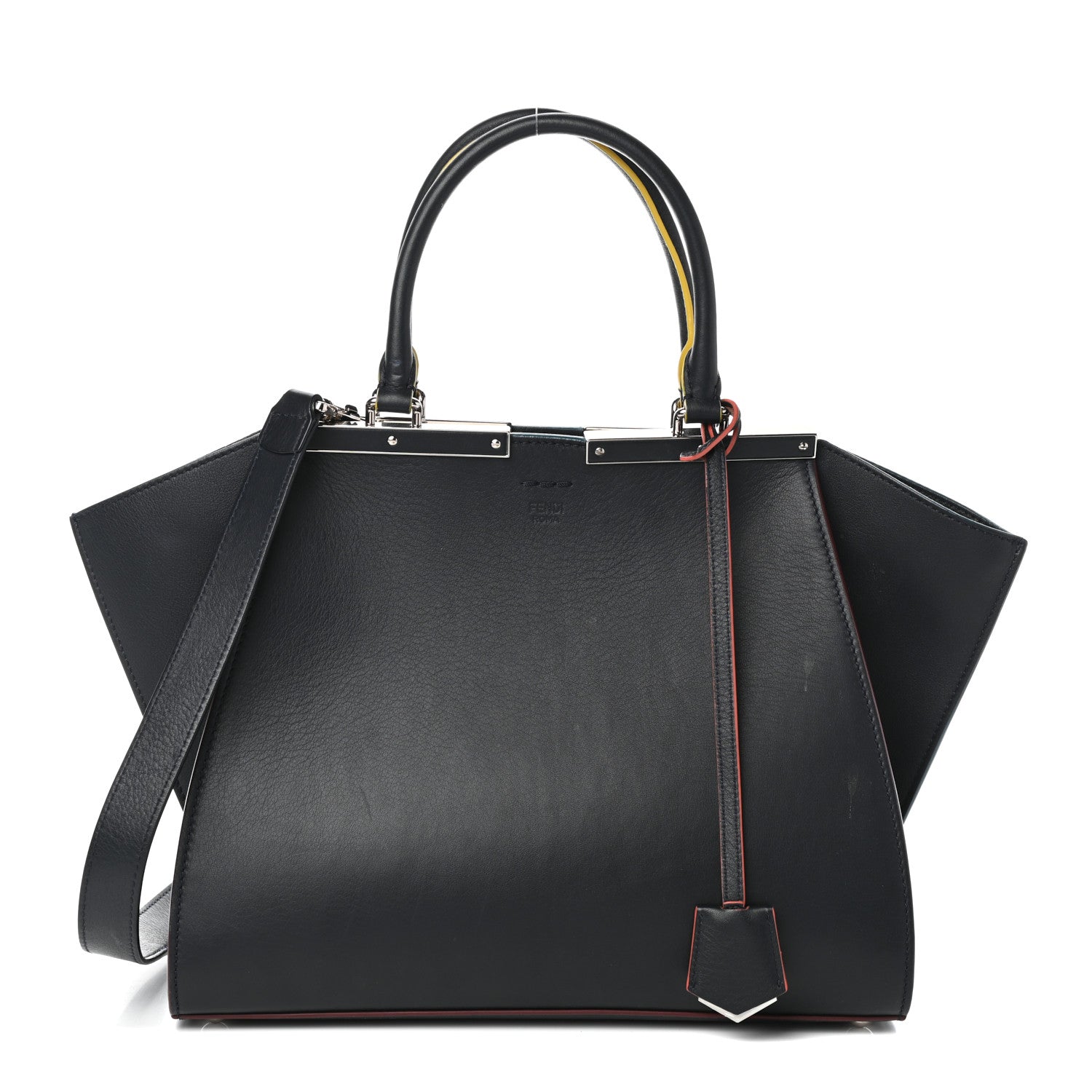 Fendi Vitello Dolce Century Petite 3Jours Tote Blue Notte 1 of 9