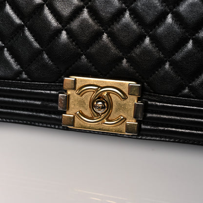 Chanel Lambskin Quilted New Medium Boy Flap Black 14 of 21