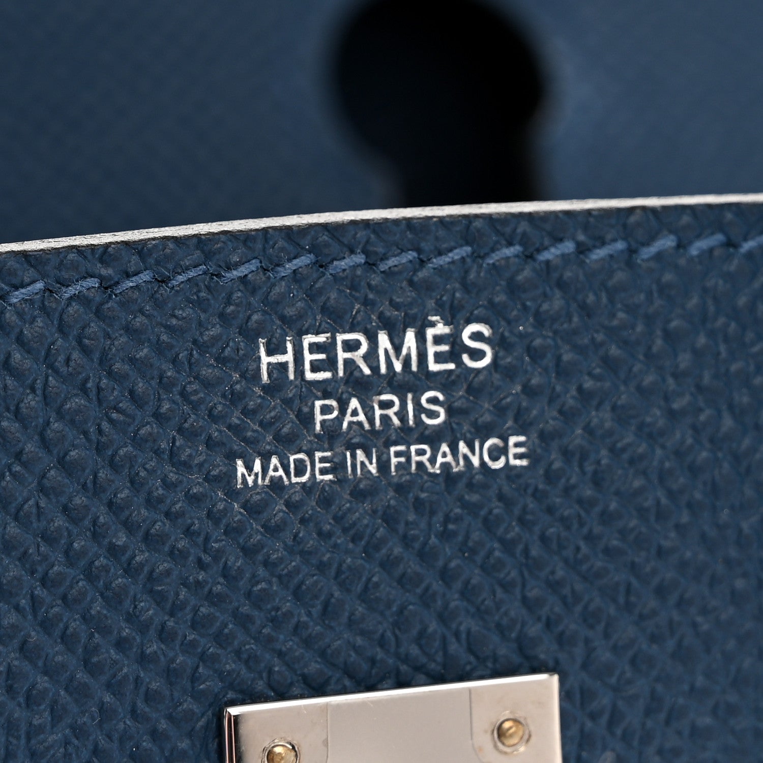 Hermes Epsom Tri-Color Birkin 25 Deep Bleu Bleu Hydra Black 6 of 13