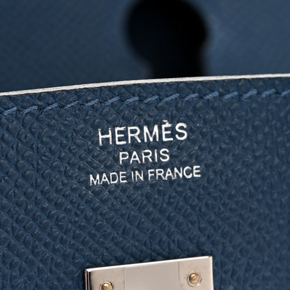 Hermes Epsom Tri-Color Birkin 25 Deep Bleu Bleu Hydra Black 6 of 13