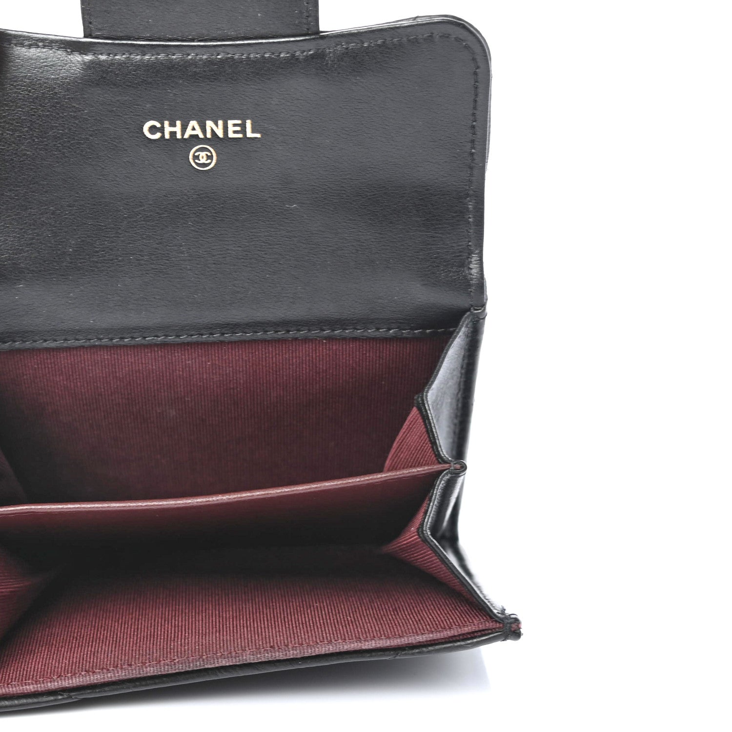 Chanel Crumpled Calfskin Chevron Quilted Reissue Card Holder Black 5 of 8
