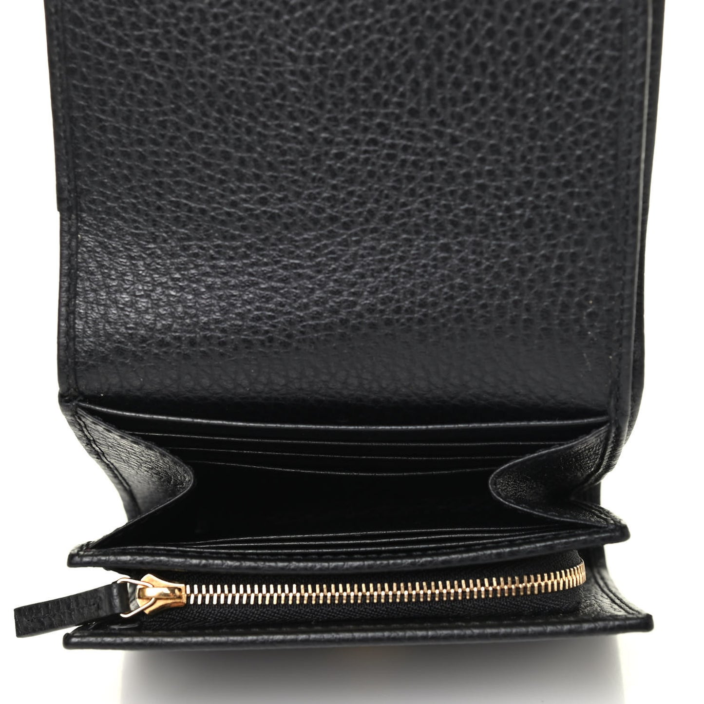 Dollar Calfskin Medium GG Marmont Wallet Black