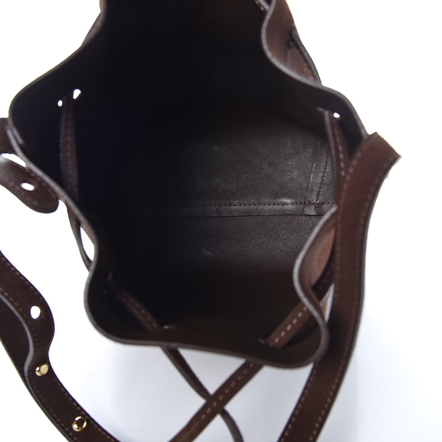 Suede Mini Bucket Bag Chocolate