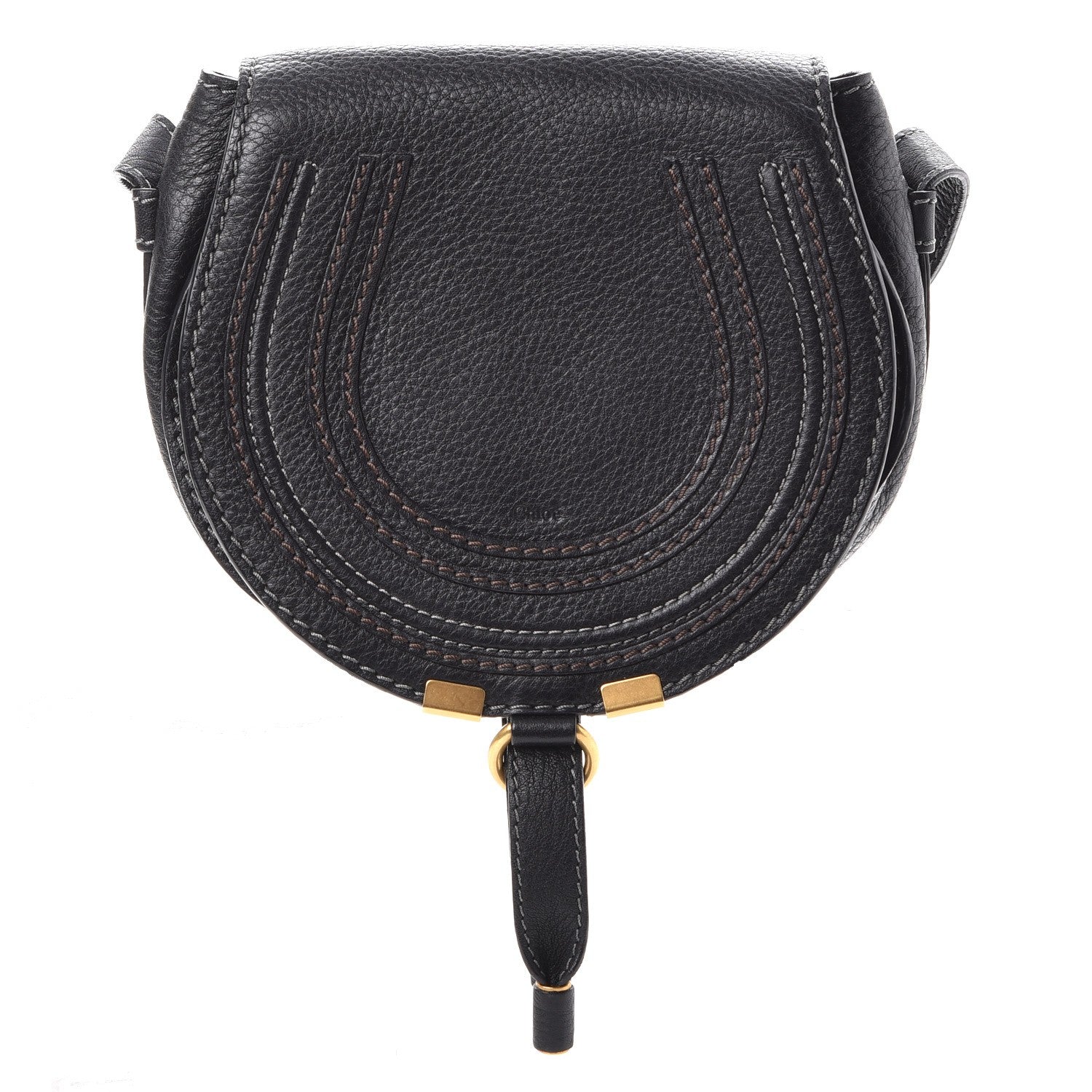 Chloe Calfskin Mini Marcie Round Crossbody Bag Black 1 of 10