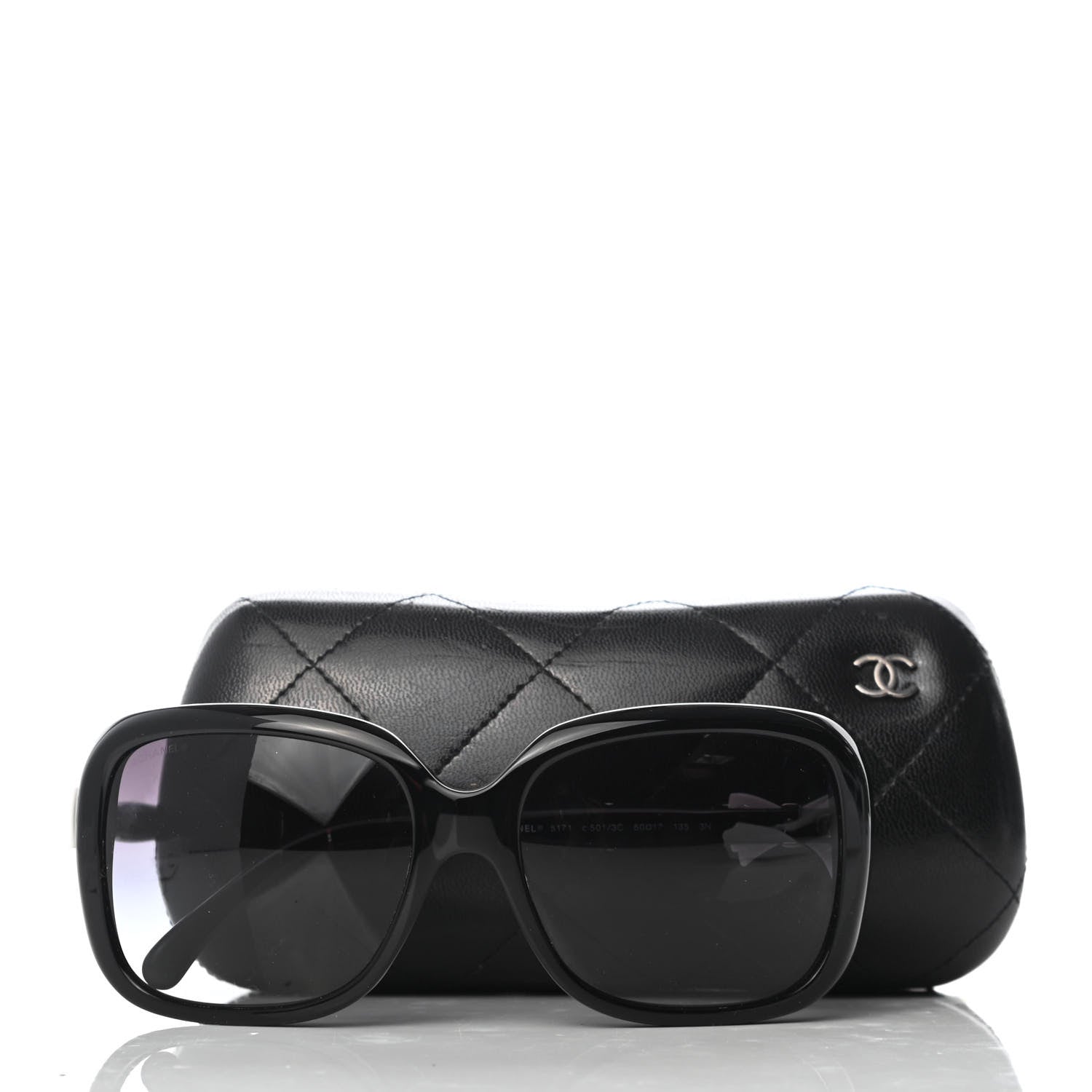 Chanel CC Bow Sunglasses 5171 Black White 8 of 8