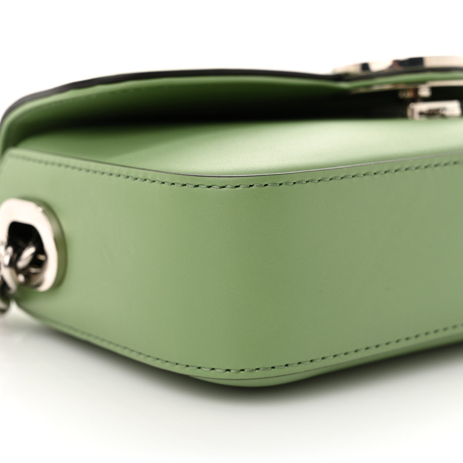 Gucci Senna Calfskin Petite GG Top Handle Shoulder Bag Green Soil Grass 9 of 10