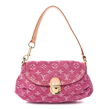 Louis Vuitton Monogram Denim Mini Pleaty Fuchsia 1 of 10