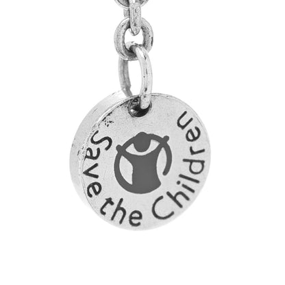 Bulgari Sterling Silver Ceramic Save The Children Pendant Necklace 4 of 8