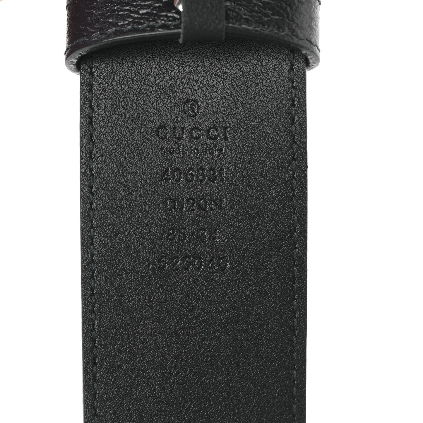 Textured Dollar Calfskin Nickel Double G 40mm Belt 85 34 Black
